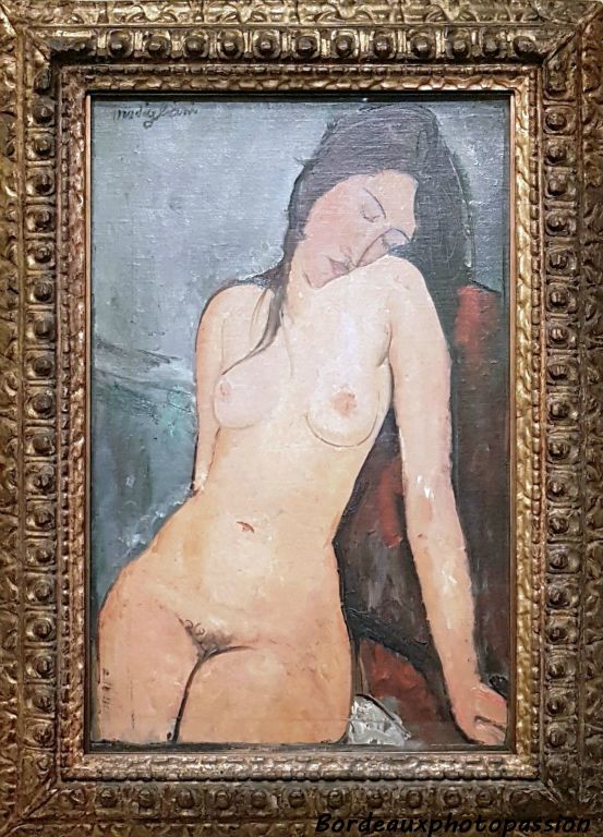 Assis nu Féminin (1916) Amedeo Modigliani